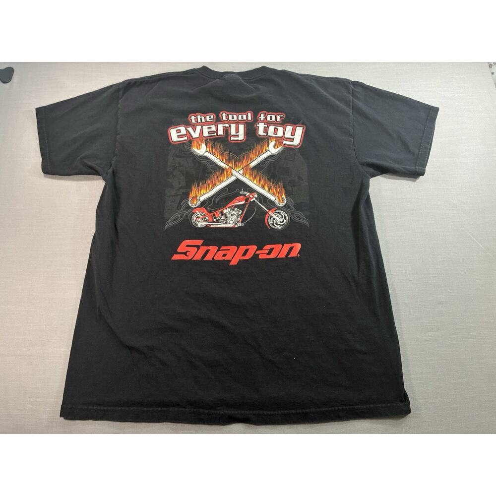 Snap-on Distressed Shop Shirt Mens XL Mechanic Garage Tee Biker Graphic